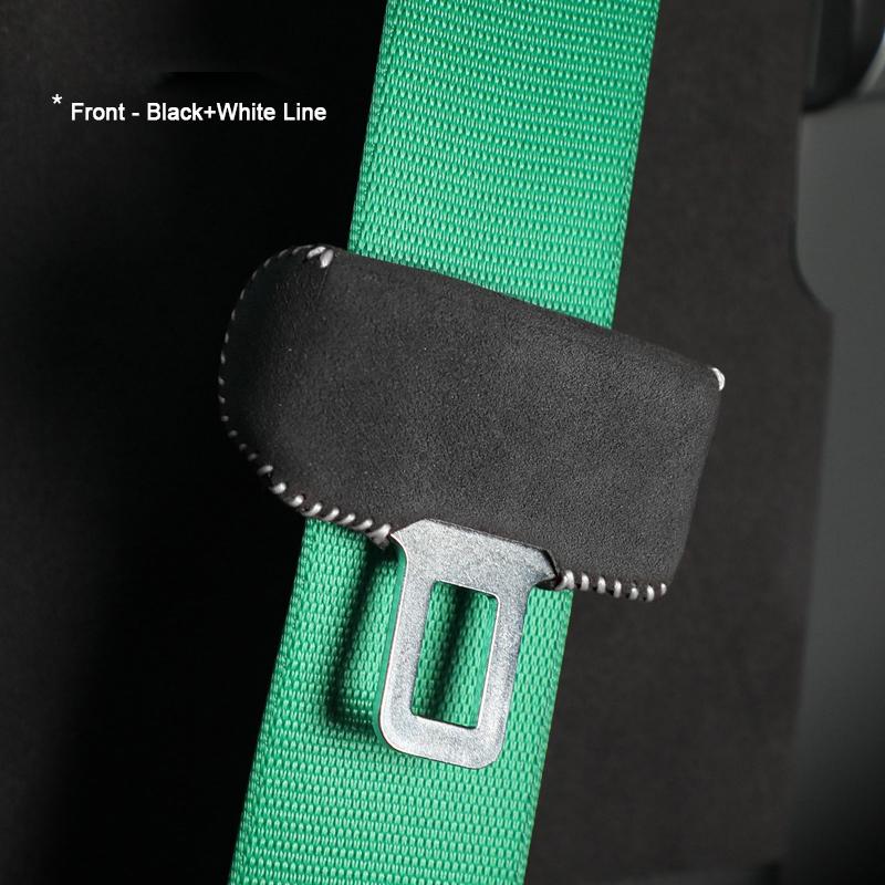 For BYD ZEEKR 001 7X Xpeng P7 Tesla Modle 3 Y New Energy Vehicle, A lcantara Automobile Front Rear Seat Belt Protectors Cover