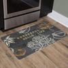 Dark Grey Kitchen Rug Sponge Floor Mat Non-slip Runner Rug Dirt-resistant Machine Washable