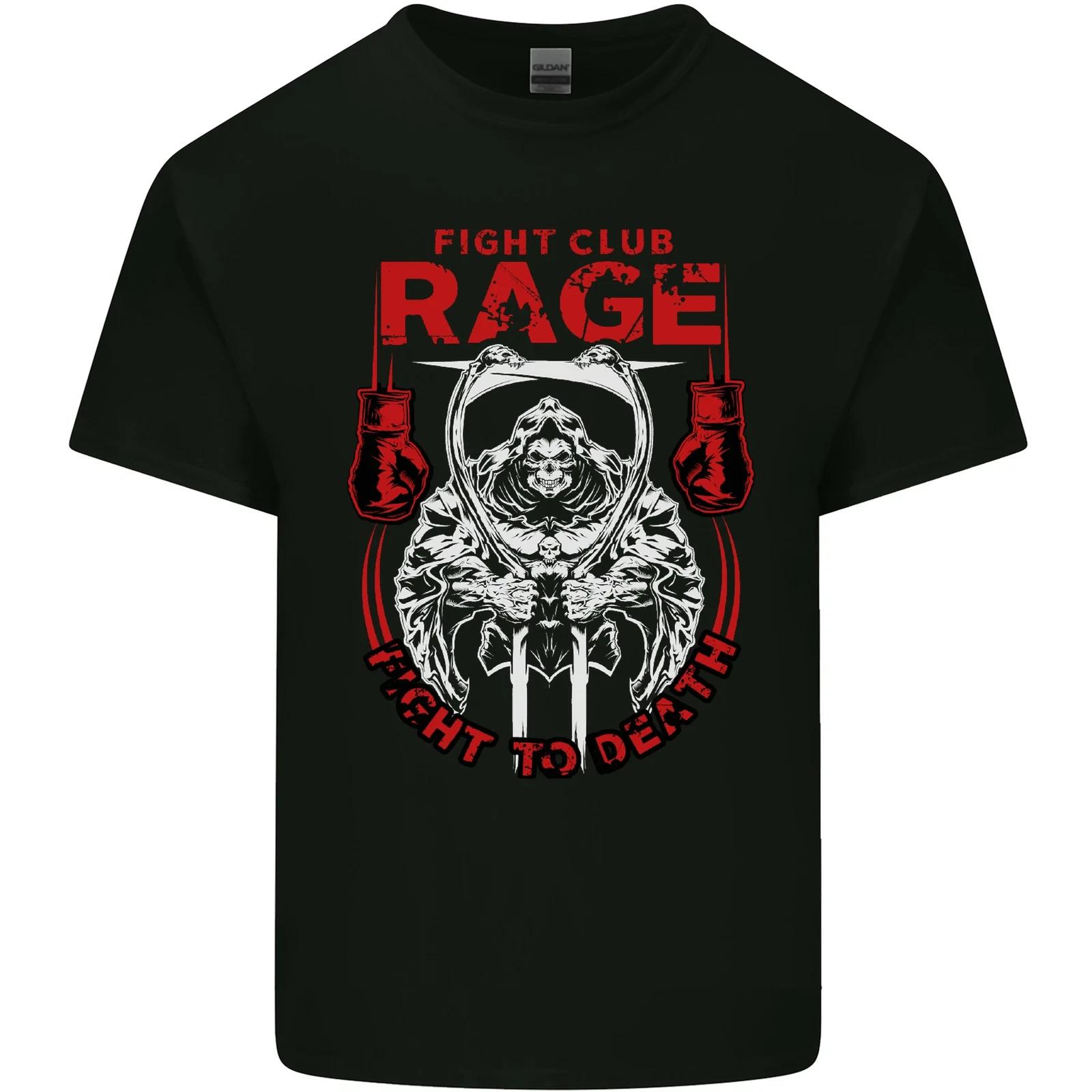 Fight Rage MMA Mixed Martial Arts Muay Thai Kids T-Shirt Childrens 2XL