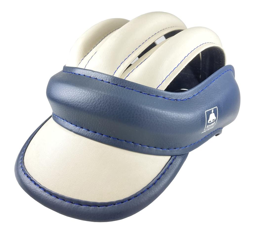 Lovell Detachable Quick M Head Protection (Label) Cask, One-Touch Buckle, (57-60cm), Two-Tone N/B Navy/Beige Headgear,