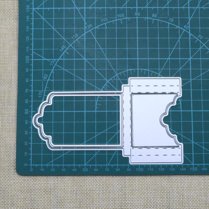 

Новая подарочная коробка Металлические штампы Трафарет Скрапбукинг DIY Альбом Штамп Бумага тиснение Карточка Декор серебряный