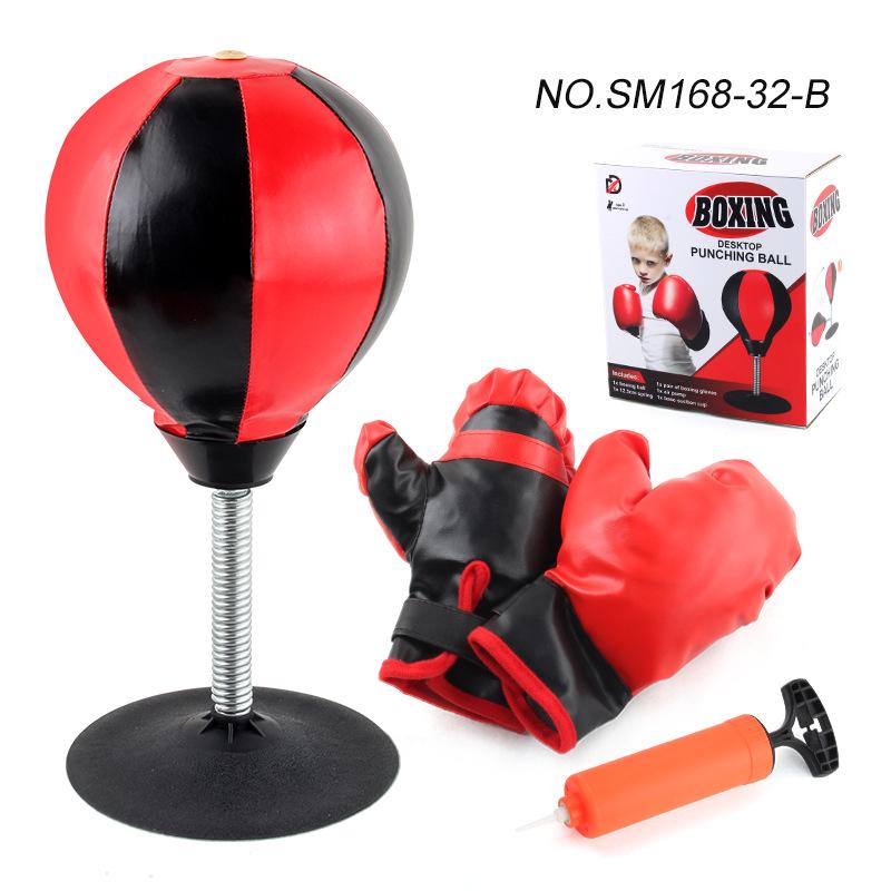 Children'S Desktop Decompression Toys, Tumbler Boxing Speed Ball Set, Sports Training Equipment Inflatable Boxing Ball
