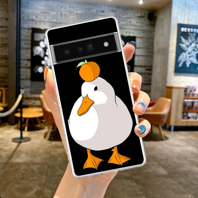 

Чехол для телефона с рисунком Doubt Duck для Google Pixel 8 7 6 Pro 6A 5 4 5A 4A 3A XL 5G, силиконовый противоударный мягкий прозрачный чехол Fundas Pixel 8 Pro