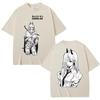 2026 Summer Hot Sale Anime Chainsaw Man Reze Denji Power T-shirt Men Women Vintage Top Hip Hop Streetwear Oversized T-shirt