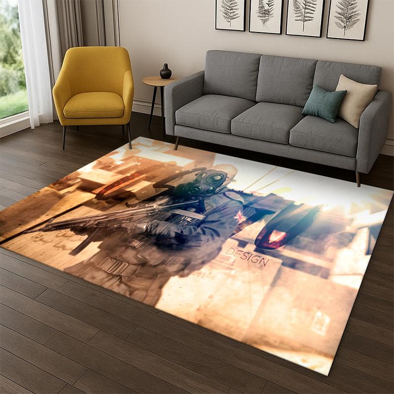 

Counter Strike CS GO Game Gamer Carpet Rug for Bedroom Living Room Sofa Playroom Doormat Home Decor,Kid play Area Rug Non-slip 40x60cm