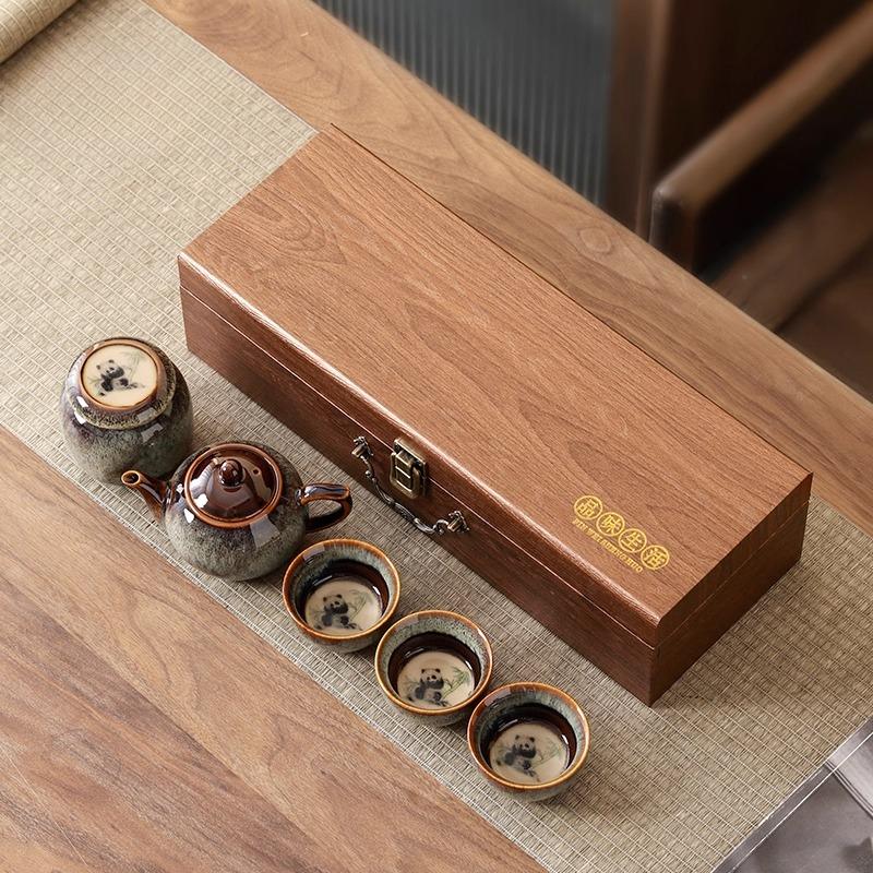 Tea making tea set Chengdu surrounding souvenirs foreigners practical gifts business activities high-end small gifts