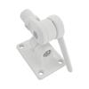 ISURE MARINE VHF Antenna Mounts, Ratchet Mount, White Nylon Adjustable Base Mount for Boat
