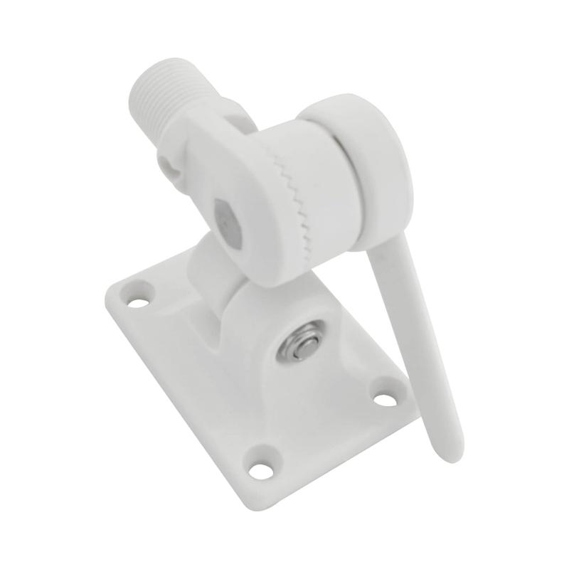 ISURE MARINE VHF Antenna Mounts, Ratchet Mount, White Nylon Adjustable Base Mount for Boat