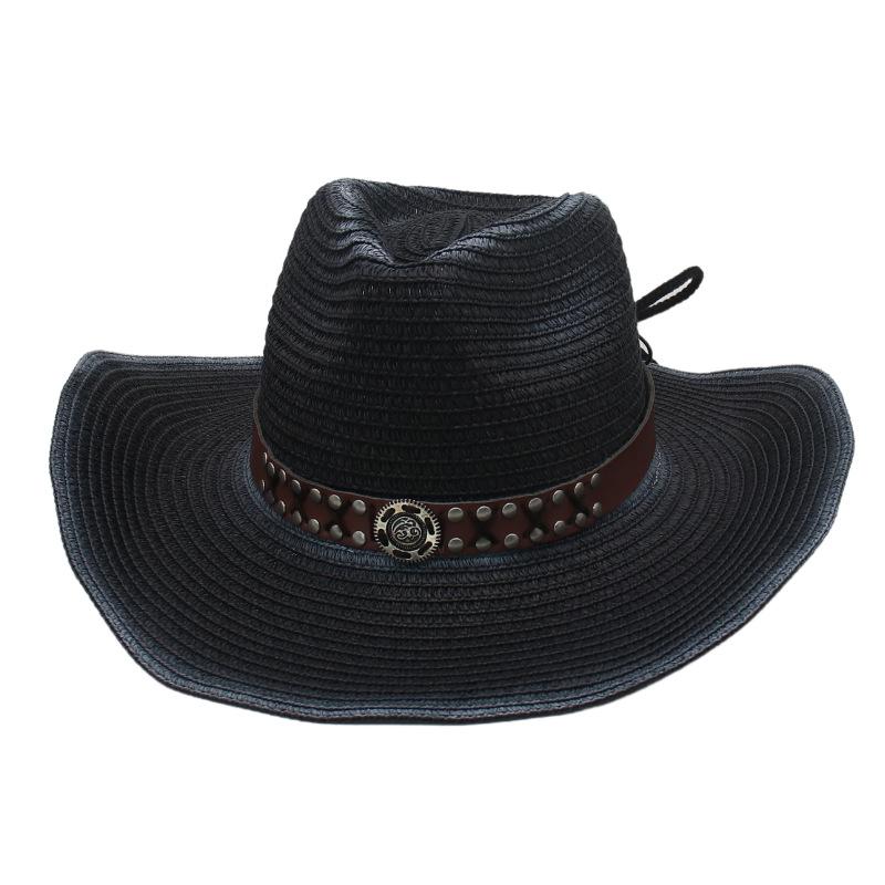 Straw Hat Wide Hat Straw Hat Men'S And Women'S Summer Sun Protection Sun Hat Beach Seaside Vacation Sun Hat