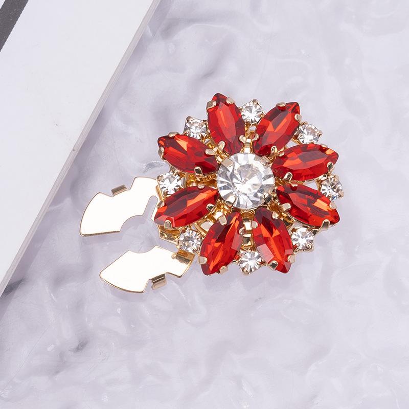 Botões de Punho e Botões de Colarinho Decorativos com Strass Coloridos