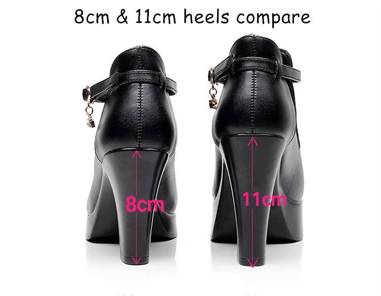 Fashion GKTINOO Quality Women's Gladiator Pumps 2024 Spring Leather Block High Heels Platform Shoes Women for Office Work Big Size