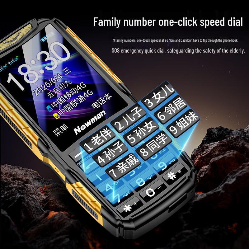 Newman N66 4G Senioren-Feature-Phone mit Sprachsteuerung & Langer Standby (CN-Version)