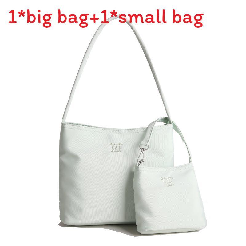 Nylon Tote Bag With Embroidery For Women Urban Casual Daily Use
