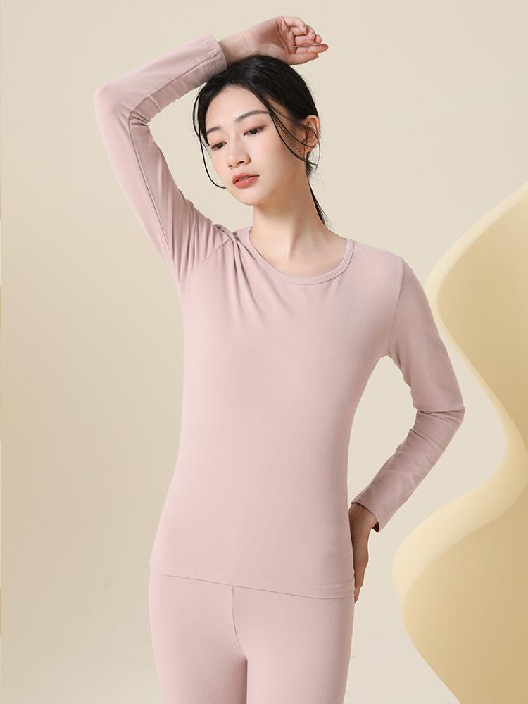 Women's Slim Fit Cotton Thermal Underwear Set for Autumn and Spring