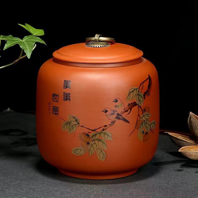 Nut Coffee Moisture-proof Jars Antique Purple Clay Tea Caddy Spice Airtight Container Home Storage Cans Candy Coffee Storage Jar