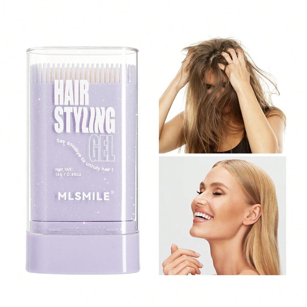 1PC14g Hair Wax Stick, Hair Styling Cream, Comes With Comb Teeth, Long-Lasting Shaping, Improves Fri