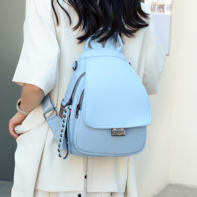 Double Shoulder Bag - Trendy Color - Large Capacity - Versatile - Korean-style Casual Travel Bag - Women's Dual-use Backpack