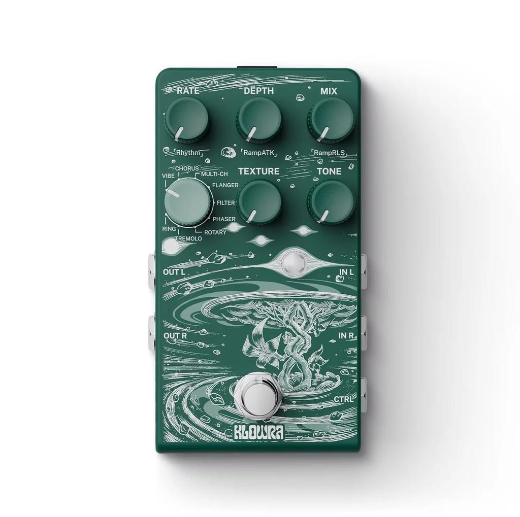 Diler Klowra Sprout Modulation Kostka Gitarowa z CTRL Cyfrowa Gitara 9 Analogowych Prawdziwych Presety Tap [Produkt Autoryzowany] Wejście, Pedał, Efekty Obrotowe,