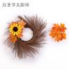 Stylish Halloween Party Decoration Items Vibrant Sunflower Circle Wreath For Festive Atmosphere