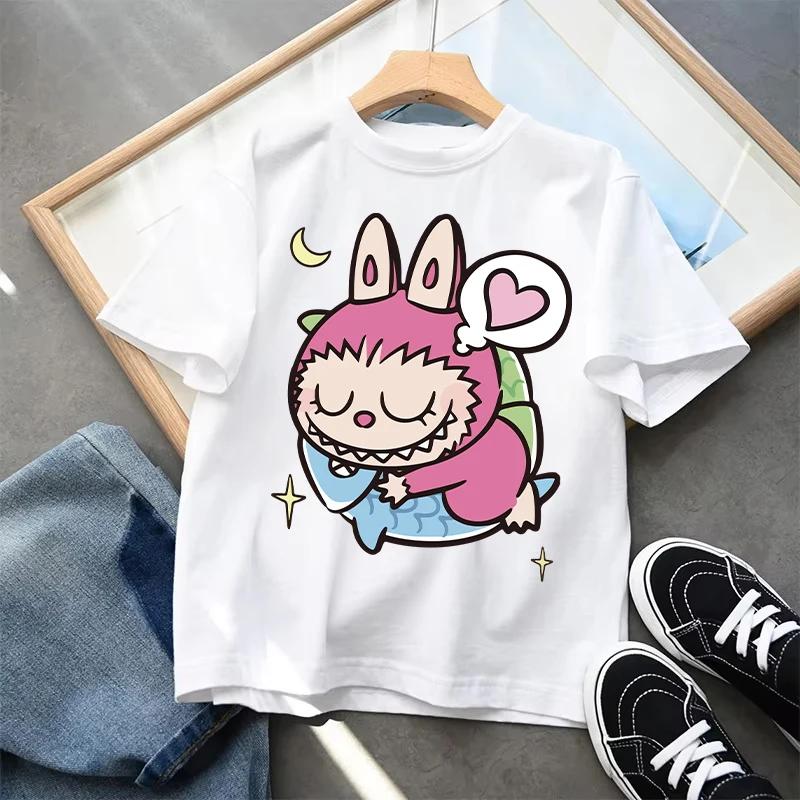 Monster Elf Cartoon Graphic Printed T-shirt Kids and Women Tees Top Summer Casual Men's Unisex Short Sleeve Clothing