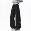 American retro scimitar pants washed silhouette deconstruction design sense casual pants men and women ruffian handsome long pants mopping pants