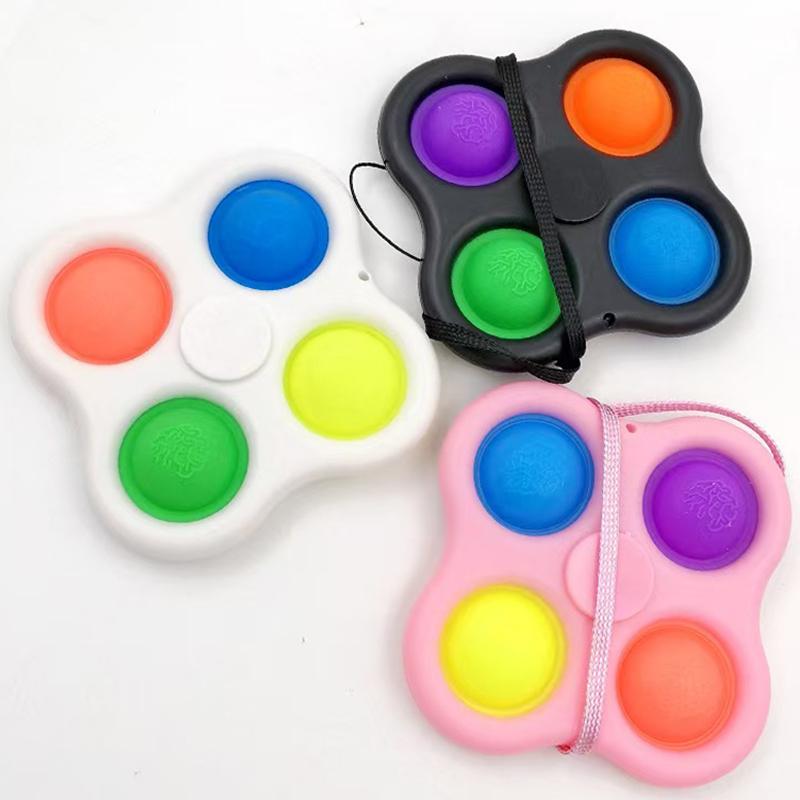 Push Bubble Fidget Spinner Adhd Anxiety Stress Relief Toys Birthday Party Favors Gifts For Kids Boys Girls Classroom Prize