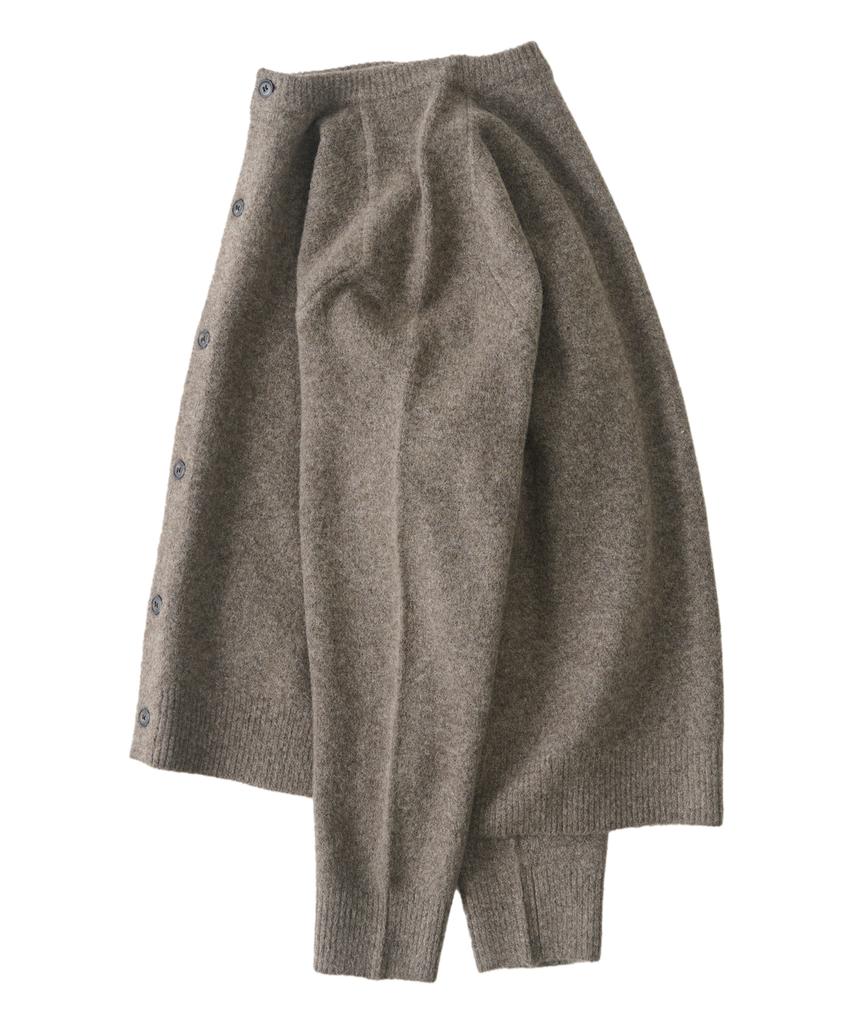 Analog Mood Handy Round Crop Fit Knit Cardigan (Mocha)