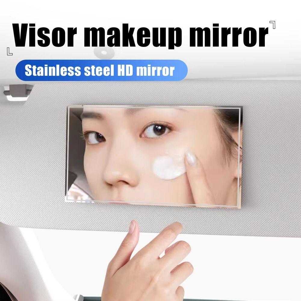 Portable Car Makeup Mirror Self-adhesive Auto Vanity Mirror Car Sun Visor Mirror  Auto Accessories