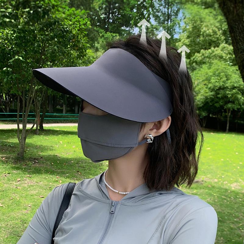 Unisex Couples Sun Visor Cap, Spring Summer UV Protection Breathable Hat, Adjustable Elastic Band for Outdoor Work & Daily Wear