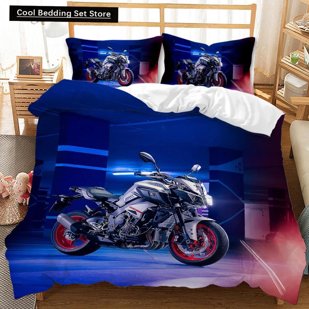 

Комплект пододеяльников для мотоциклов, пододеяльник для гоночного мотоцикла, мототехника, экстремальный спорт, мягкий полиэстер, пододеяльник размера Queen EU single(135x200cm)