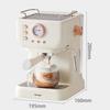 Bxzzuis Small 110V Espresso Machine for Home Use, Semi-Automatic Coffee Machine, Retro Mini All-in-One Coffee Machine with 20 Bar Pressure, One-Button