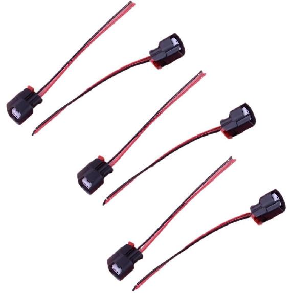 Auto Parts 6pcs Fuel Injector Connector Wiring Harness Plug 5183448AA Fit for Jeep for Wrangler for JK for TJ for Dodge for Dakota for Ram 1500 2500