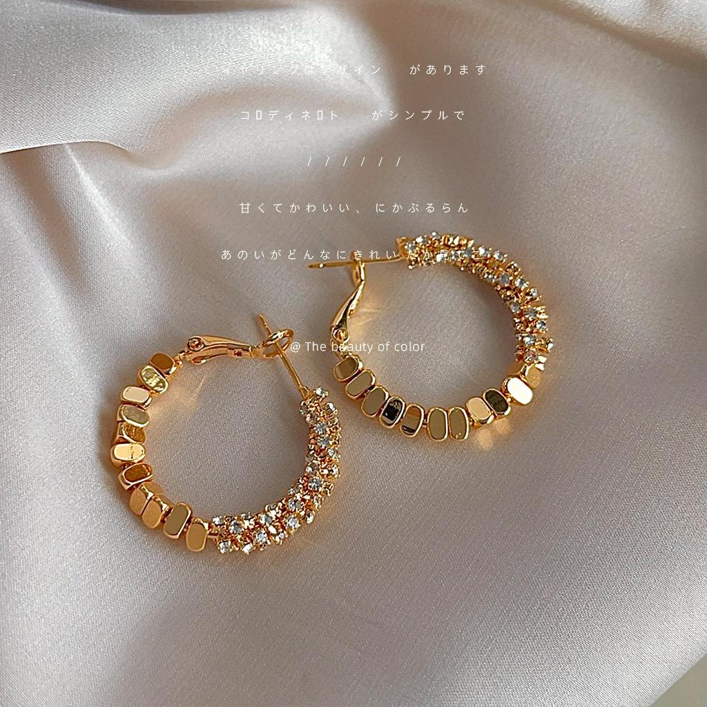 Простые универсальные модные круглые серьги 1 pair