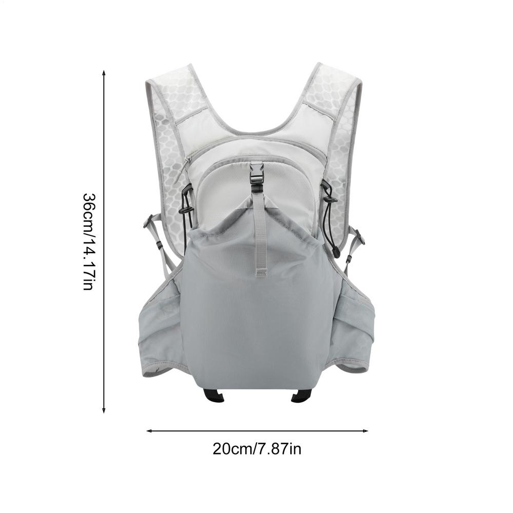 

Motorcycle Cycling Hydration Pack With reflective strips Lightweight Adjustable for Outdoor Cycling Traveling Marathon Running сірий колір