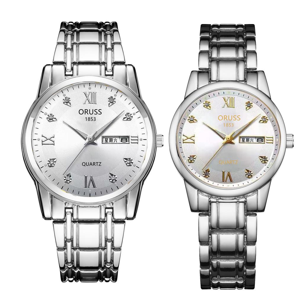 Gold Watch Simulation Watch Atmospheric Business Waterproof Luminous Calendar Watch Men'S Couple Watch Quartz Watch