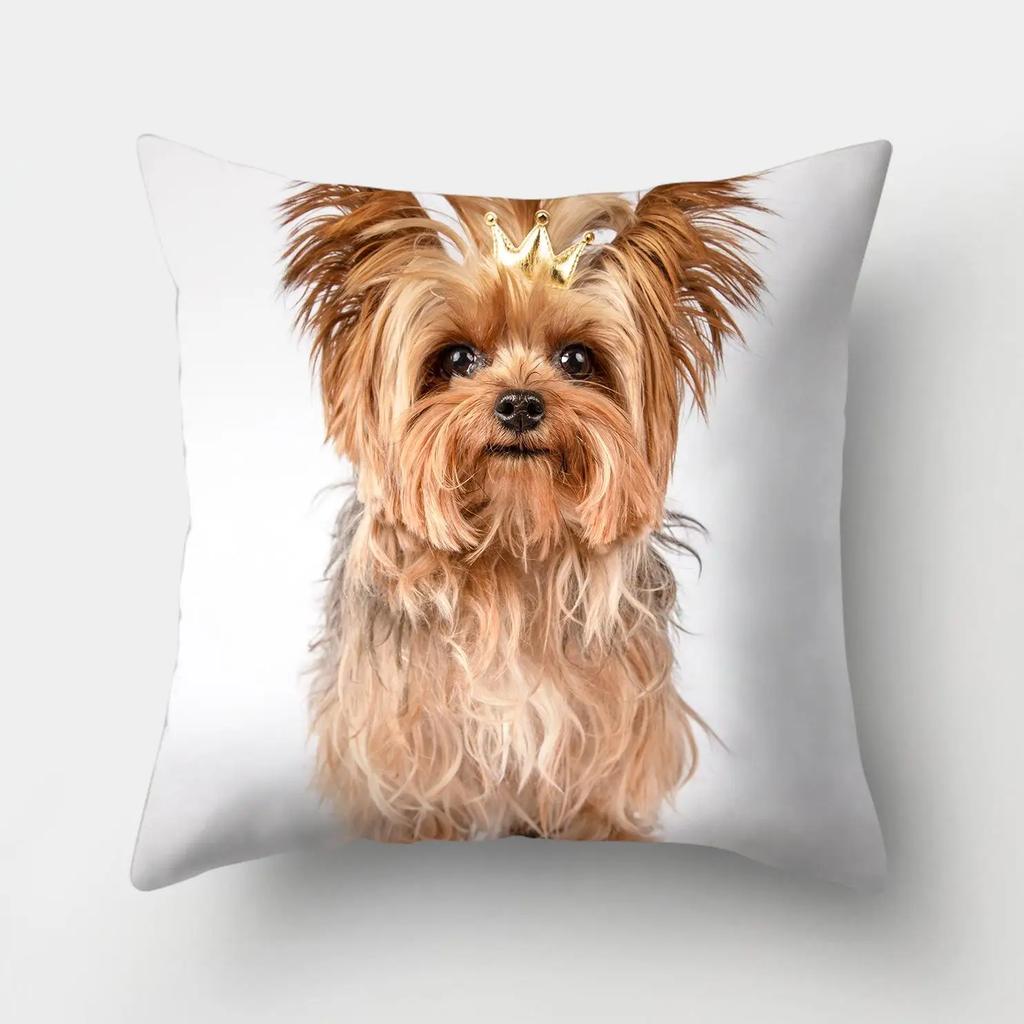 1 Stuk Hond Patroon Kussenhoes Sofa Huisdecoratie Auto Kantoorbenodigdheden Buitenkussen