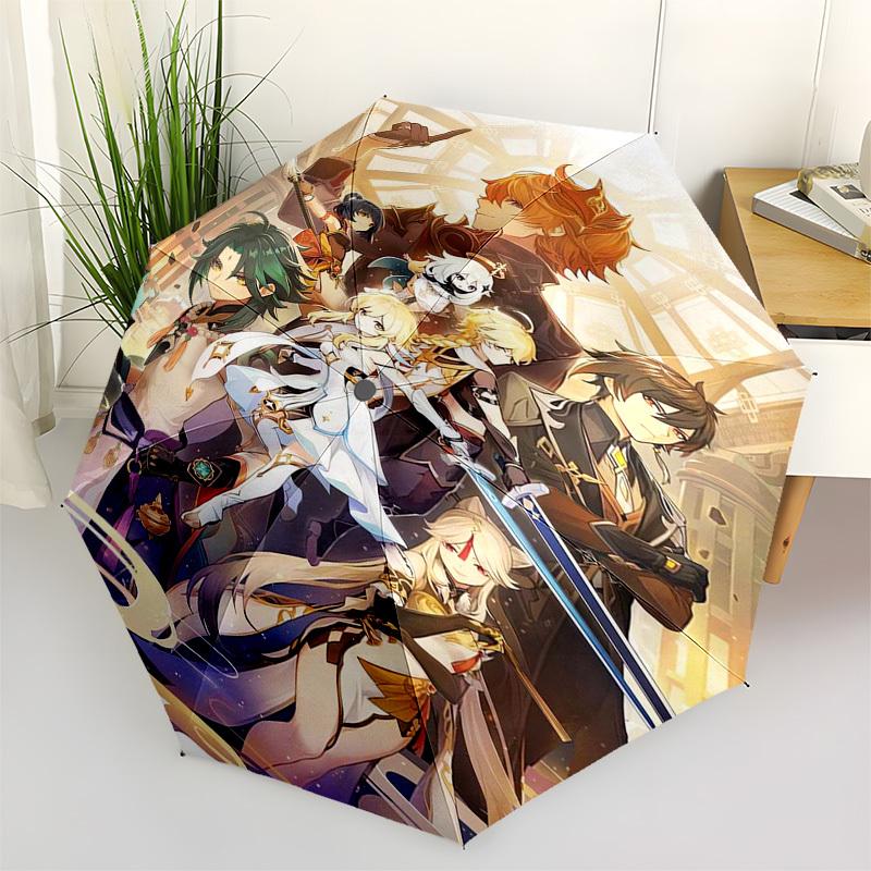 

Fantasy, Heroes Themed Automatic Opening and Closing Umbrella, Compact Travel Umbrella, Lightweight and Portable, Suitable for Beach Commuti