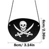 12pcs Single Pirate Eye Mask Halloween Pirate Theme Party Supplies Rope Felt Skull (with Knife) (Please Note When