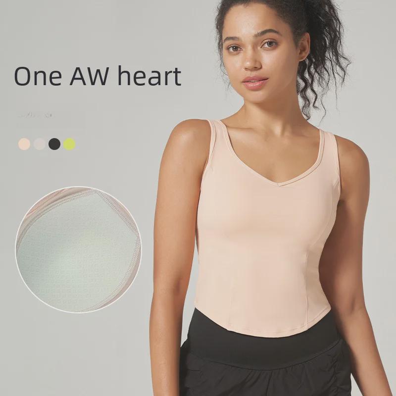 

Женский жилет для йоги Yujia с накладкой на грудь - эластичный спортивный бюстгальтер Small