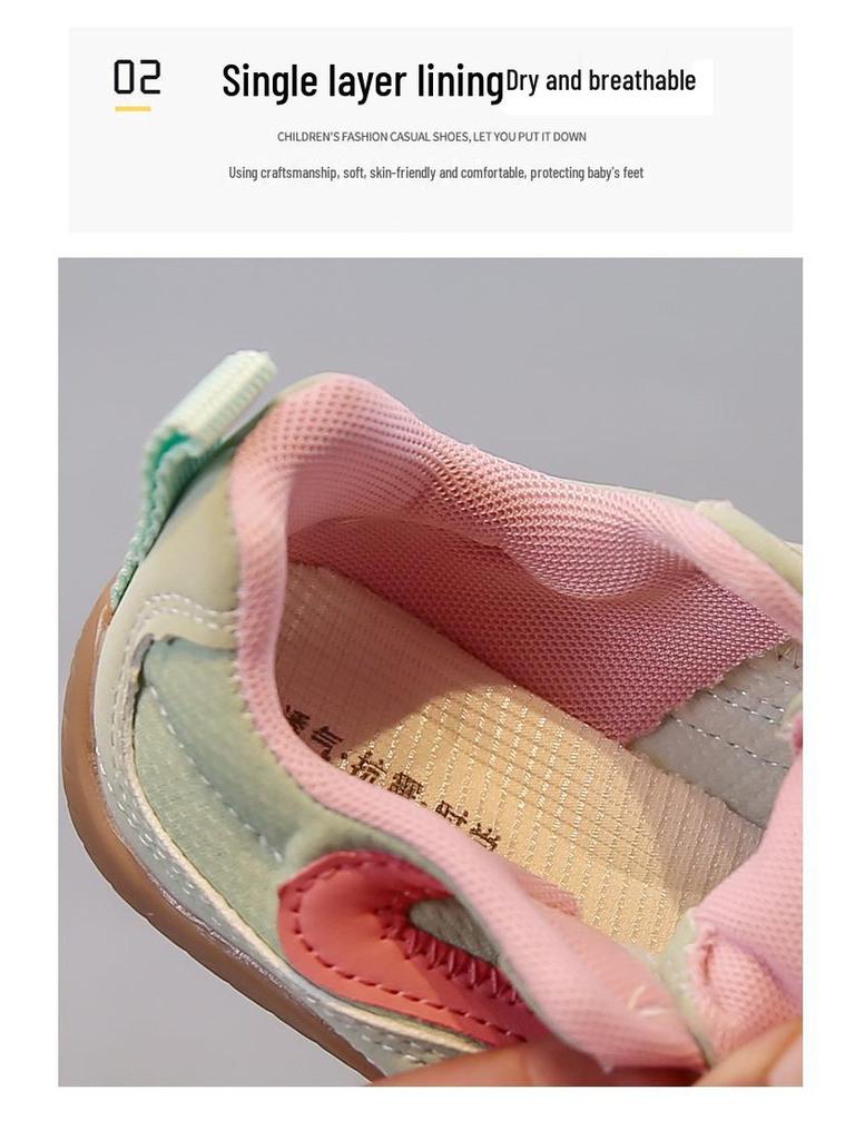 Girls' Breathable Mesh Sports Shoes for Kids - Autumn 2025 Casual Running Sneakers