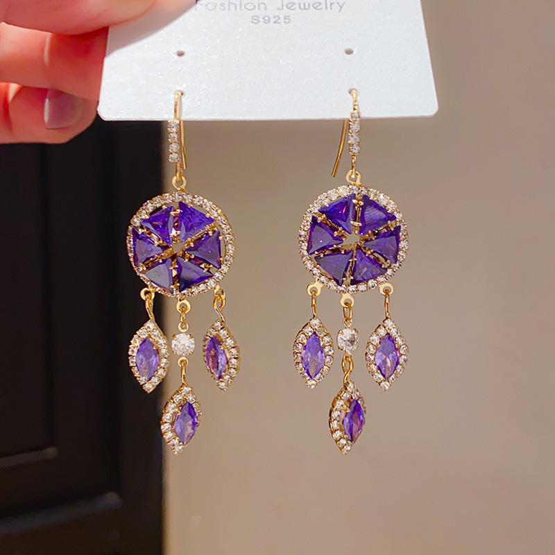 

Сережки-пусети Серце з цирконієм та стразами Срібна голка - Дизайн високої моди