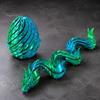 Movable Joint Dragon 3D Printed Articulated Fidget Toy, Twist Eggs, Slippery Egg Flexible Desk Ornament for Home Office Stress Relief Toy