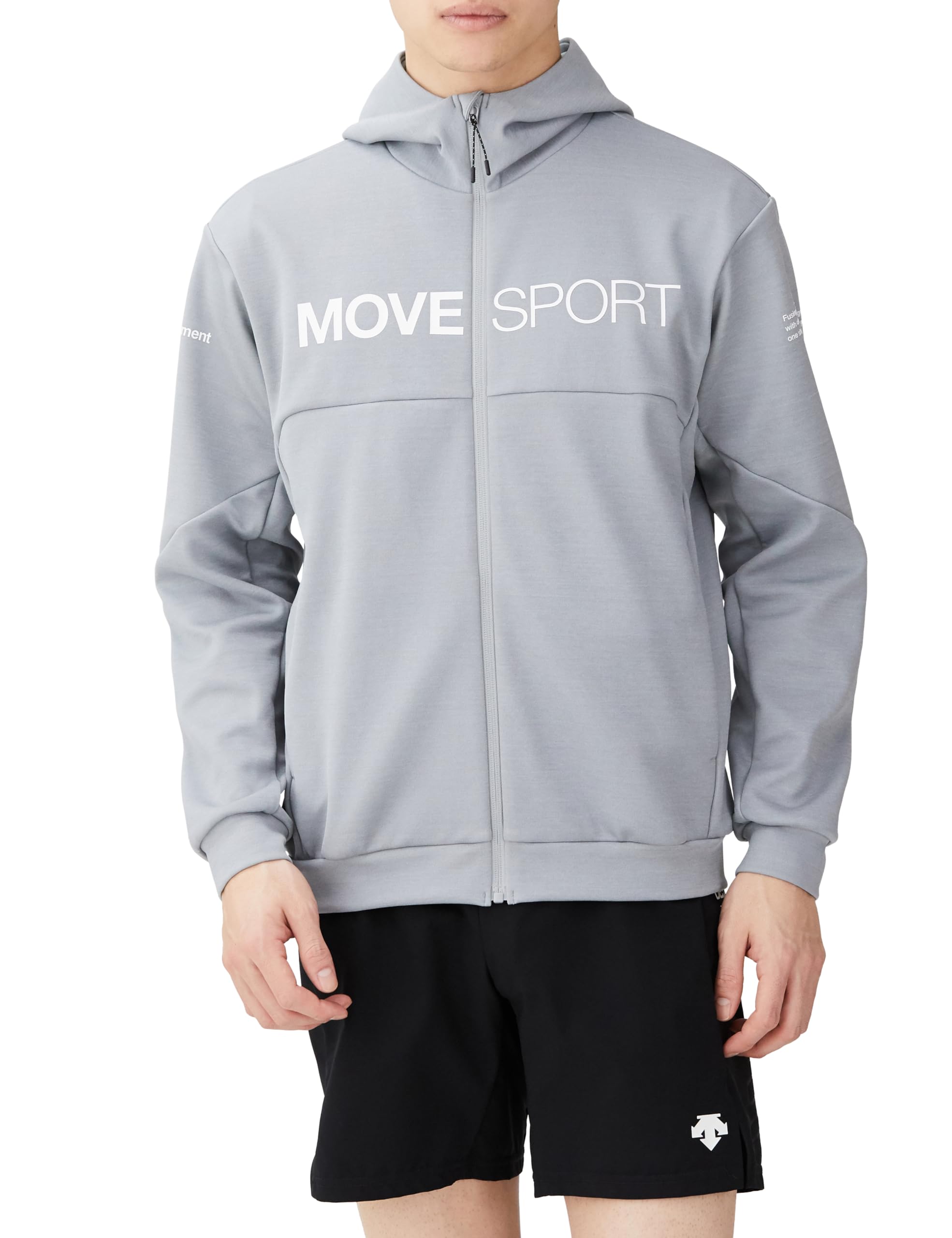

Sweat Descente Full Zip Hoodie Stretch Training Running GYM XO [Move Sports]