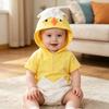 Chick Costume for Babies One-Piece Jumpsuit Cotton Blend Soft Breathable Newborn Outfit with Detachable Hood Easter Party Photography
