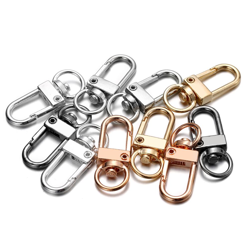 10pcs/lot 12*33mm Dog Buckle Zinc Alloy Bag Hook Buckle Key Ring Connectors For DIY Jewelry Making Supplies