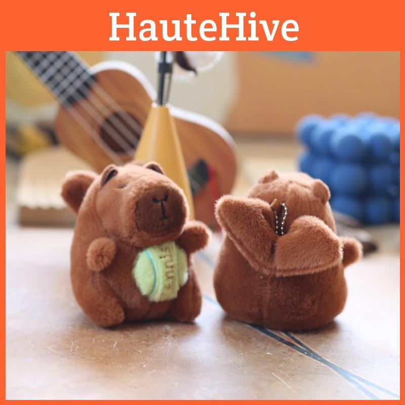 Plush Capybara Winged Keychain Cute Water Pig Bag Charm Toy Doll Enthusiasts