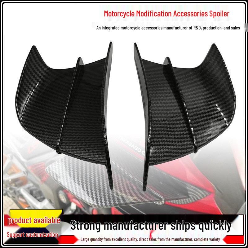 Universal Motorcycle Wind Deflector & Racing Stabilizer Fairings Black
