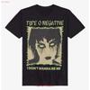 Type O Negative I Dont Wanna Be Me T Shirt Printed On a New Material Vintage Washed Breathable Stylish Streetwear Comfortable