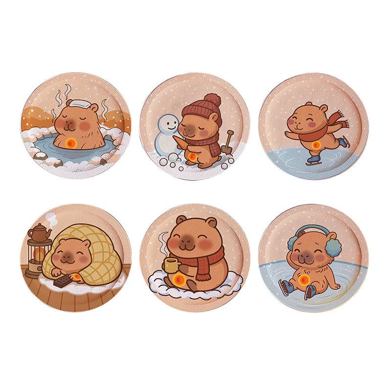 Changbaosen Capybara Kids' Round Self-Heating Body Patches