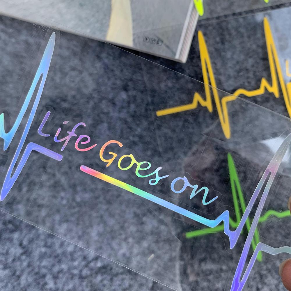 Heart Beat Trackpad Life Goes On Refletor Moto Stickers Motorcycle Scooter Body Fuel Tank Accessories Decals for Honda Vespa